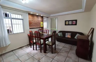Venda de apartamento mobiliado a 1 quadra da praia na pompéia em santos / sp