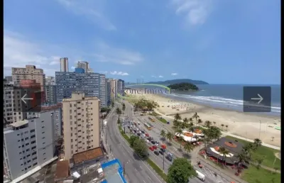 Apartamento a venda  com linda vista mar na praia do itararé em são vicente / sp