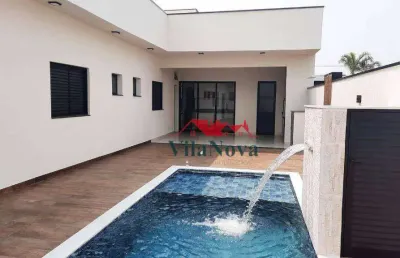Excelente casa térrea com 3 suíte,1 com closet, varanda gourmet, piscina e 4 vagas. tudo isso no condomínio evidências em indaiatuba sp!