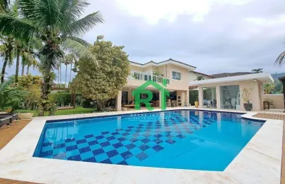 Casa de alto padrão, condomínio fechado, 4 suítes, 4 vagas, lazer, enseada, guarujá/sp.
