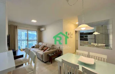 Apartamento com 2 dormitórios (1 suíte), 2 vagas, lazer, jardim astúrias, guarujá/sp