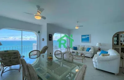 Apartamento frente mar, 3 dormitórios (1 suíte), 1 vaga, pitangueiras, guarujá/sp