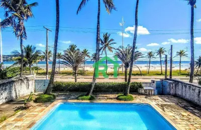 Casa frente mar, 4 dormitórios (3 suítes), 4 vagas, piscina, enseada, guarujá/sp.