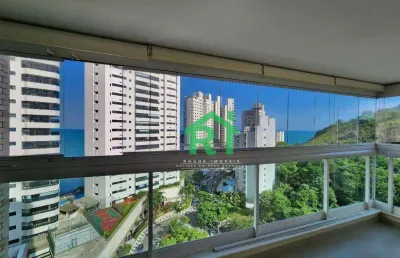 Apartamento frente mar, varanda gourmet, 2 dormitórios (1 suíte), 2 vagas, área de lazer, praia das astúrias, guarujá/sp