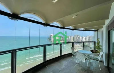Apartamento frente mar com 3 quartos (3 suítes), 2 vagas e lazer à venda em jardim astúrias, guarujá | rocha imóveis guarujá