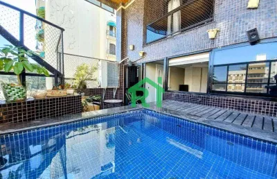 Apartamento triplex com 4 dormitórios à venda, 300 m² por r$ 2.000.000,00 - pitangueiras - guarujá/sp