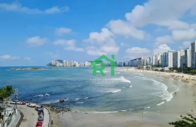Apartamento beira mar, vista mar, 3 dormitórios (1 suíte) 1 vaga, pitangueiras, guarujá/sp.