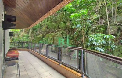 Apartamento, 3 dormitórios sendo 2 suítes, 2 vagas, área de lazer, praia do tombo, guarujá/sp