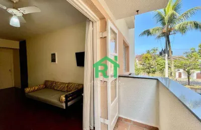 Apartamento na praia, 1 dormitório,  enseada - guarujá/sp