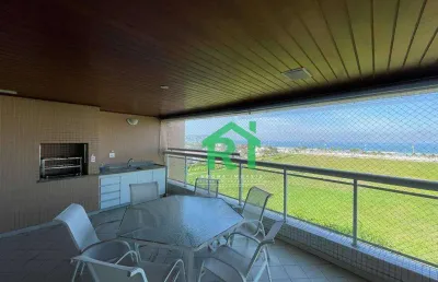 Apartamento beira mar, 4 dormitórios (4 suítes), 4 vagas, área de lazer, enseada, guarujá/sp
