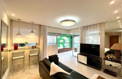 Apartamento com varanda gourmet,  3 dormitórios (suítes), 2 vagas, jardim astúrias - guarujá/sp