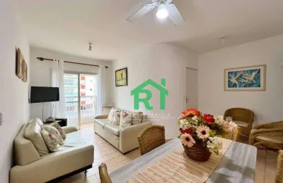 Apartamento moderno com sacada, 2 dormitórios (1 suíte), 1 vaga de garagem, pitangueiras, guarujá/sp