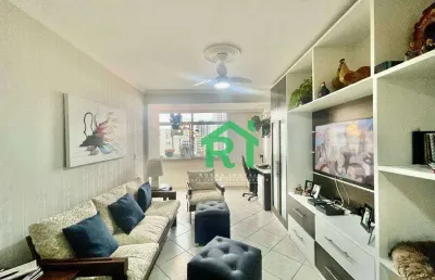 Apartamento reformado, 3 dormitórios, (1 suíte), lazer, jardim astúrias - guarujá/sp