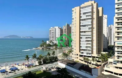 Apartamento à beira mar com 4 quartos (3 suítes), 2 vagas e lazer à venda em jardim astúrias, guarujá | rocha imóveis guarujá