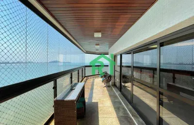 Apartamento frente mar, 4 dormitórios (suítes), 3 vagas, jardim astúrias - guarujá/sp