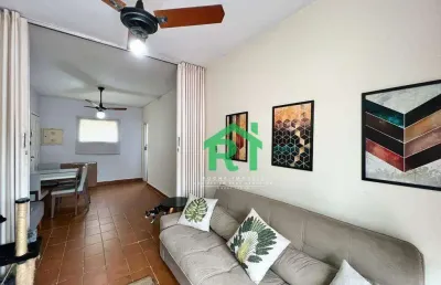 Apartamento com 1 dormitório à venda, 60 m² por r$ 300.000,00 - jardim astúrias - guarujá/sp