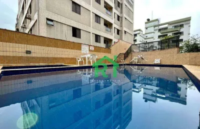 Apartamento com 2 quartos, 1 vaga, lazer, tombo, guarujá/sp