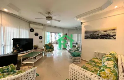 Cobertura penthouse, 3 dormitórios (2 suítes), piscina, churrasqueira, 1 vaga, tombo, guarujá/sp