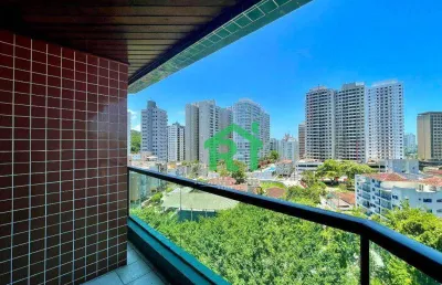 Apartamento com 2 dormitórios (1 suíte), 1 vaga, área de lazer, jardim astúrias, guarujá/sp