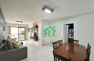 Apartamento reformado, 2 dormitórios (1 suíte), 1 vaga, área de lazer, jardim astúrias, guarujá/sp