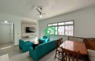 Apartamento com 2 quartos, 1 vaga, jardim astúrias, guarujá/sp