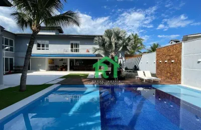 Casa com 9 dormitórios à venda, 700 m² por r$ 7.000.000,00 - acapulco - guarujá/sp