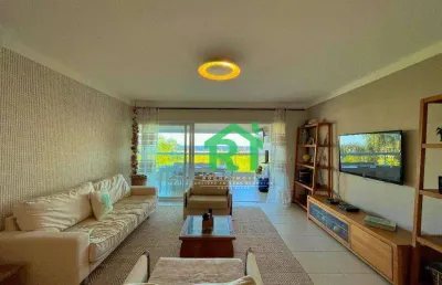 Apartamento beira mar, 4 dormitórios (4 suítes), 2 vagas, área de lazer, enseada, guarujá/sp