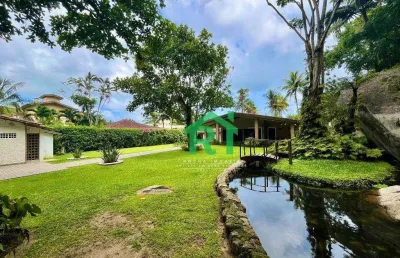 Casa a uma quadra da praia, 3 dormitórios - espaço gourmet - 6 vagas - jardim guaiuba - guarujá/sp