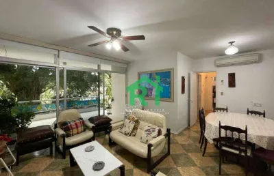 Apartamento com sacada, 3 dormitórios, 1 vaga, área de lazer, enseada, guarujá/sp