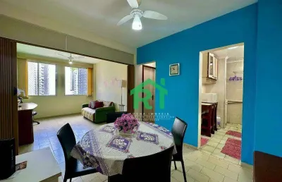 Apartamento beira mar, 1 dormitório, pitangueiras, guarujá/sp.