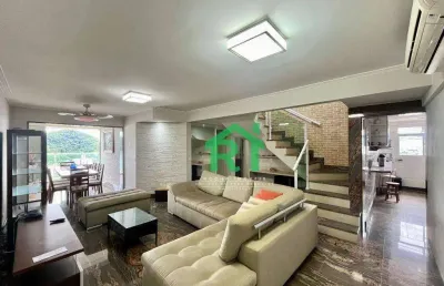 Cobertura com 3 dormitórios, 318 m² - venda por r$ 2.500.000,00 ou aluguel por r$ 16.800,00/mês - tombo - guarujá/sp