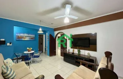 Apartamento com 2 dormitórios (1 suíte), 1 vaga, jardim astúrias, guarujá/sp