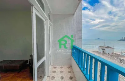 Apartamento beira mar 1 dormitório à venda, 60 m² por r$ 380.000 - praia de pitangueiras - guarujá/sp