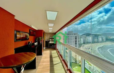 Apartamento com 2 dormitórios à venda, 80 m² por r$ 1.400.000,00 - jardim astúrias - guarujá/sp