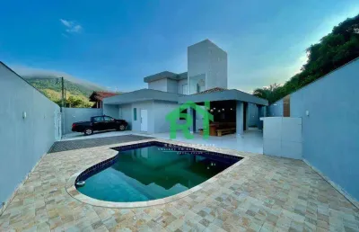 Casa reformada 3 dormitórios,(2 suítes) 4 vagas, piscina, espaço gourmet -jardim guaiuba - guarujá/sp
