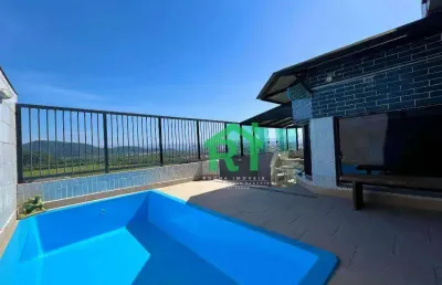 Cobertura com 3 quartos (1 suíte), 2 vagas e lazer - jardim astúrias, guarujá | rocha imóveis guarujá