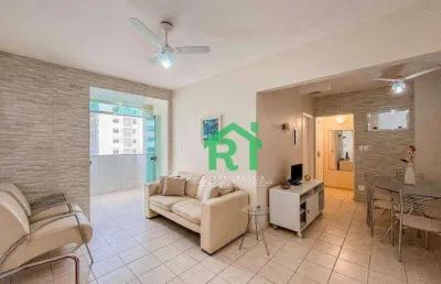Apartamento vista ao mar 2 dormitórios à venda, 1 vaga, 70 m² por r$ 440.000 - praia de pitangueiras - guarujá/sp