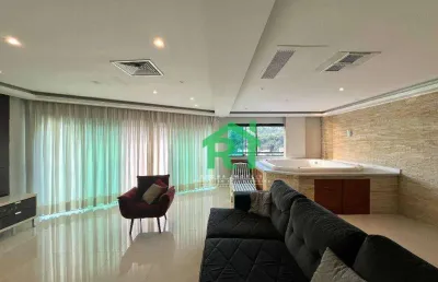 Cobertura reformada, 3 dormitórios (1 suíte), 2 vagas, área de lazer, jardim astúrias, guarujá/sp