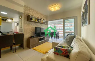 Apartamento com 3 dormitórios à venda, 100 m² por r$ 1.250.000,00 - pitangueiras - guarujá/sp