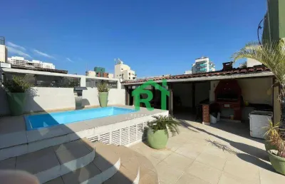 Cobertura com 4 quartos (2 suítes), 1 vaga e lazer à venda em jardim astúrias, guarujá | rocha imóveis guarujá