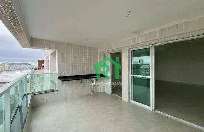 Apartamento com 2 quartos (1 suíte), 2 vagas, lazer, jardim astúrias, guarujá/sp