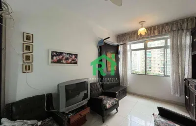 Apartamento beira-mar 1 dormitório à venda, 45m², 1 vaga r$390.000 - pitangueiras - guarujá/sp