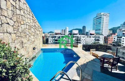 Cobertura com 2 dormitórios à venda, 163 m² por r$ 650.000 - enseada - guarujá/sp