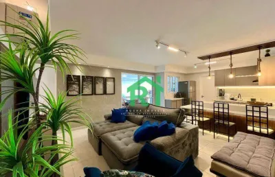 Apartamento com varanda gourmet, 3 dormitórios (2 suítes), 2 vagas, área de lazer, pitangueiras, guarujá/sp