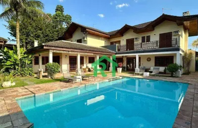 Casa com 5 dormitórios para alugar, 750 m² por r$ 14.000/mês - acapulco - guarujá/sp