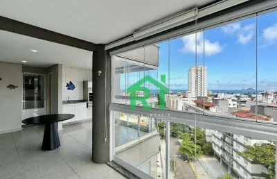 Apartamento beira mar 3 dormitórios à venda, 118 m² por r$ 865.500 - praia da enseada - guarujá/sp