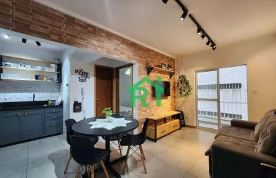 Apartamento com 1 dormitório à venda, 55 m² por r$ 410.000,00 - pitangueiras - guarujá/sp