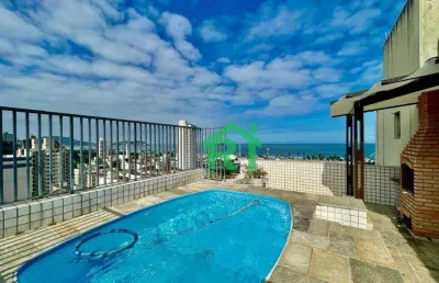 Cobertura com 3 dormitórios à venda, 250 m² por r$ 650.000,00 - enseada - guarujá/sp