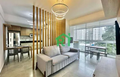 Apartamento moderno, 2 dormitórios, 2 vagas, lazer, astúrias, guarujá/sp.