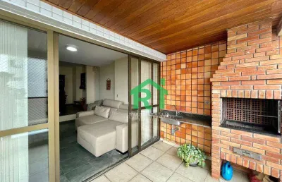 Apartamento com vista mar, varanda gourmet, 4 dormitórios (2 suítes), 1 vaga, área de lazer, astúrias, guarujá/sp